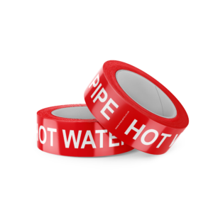 ID Tape – Hot Water Pipe (50mmx66m)