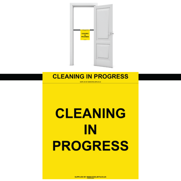Doorway Sign - Cleaning in Progress