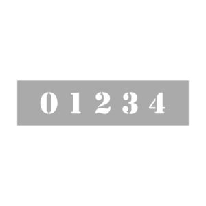 Stencil – ‘0 1 2 3 4’ (575x150mm)